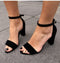 MIU BOLD SİYAH SÜET SANDALET
